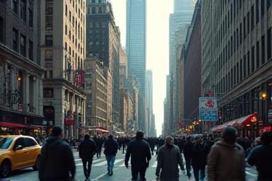 Downtown urban street location