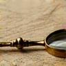 Magnifying glass over a map